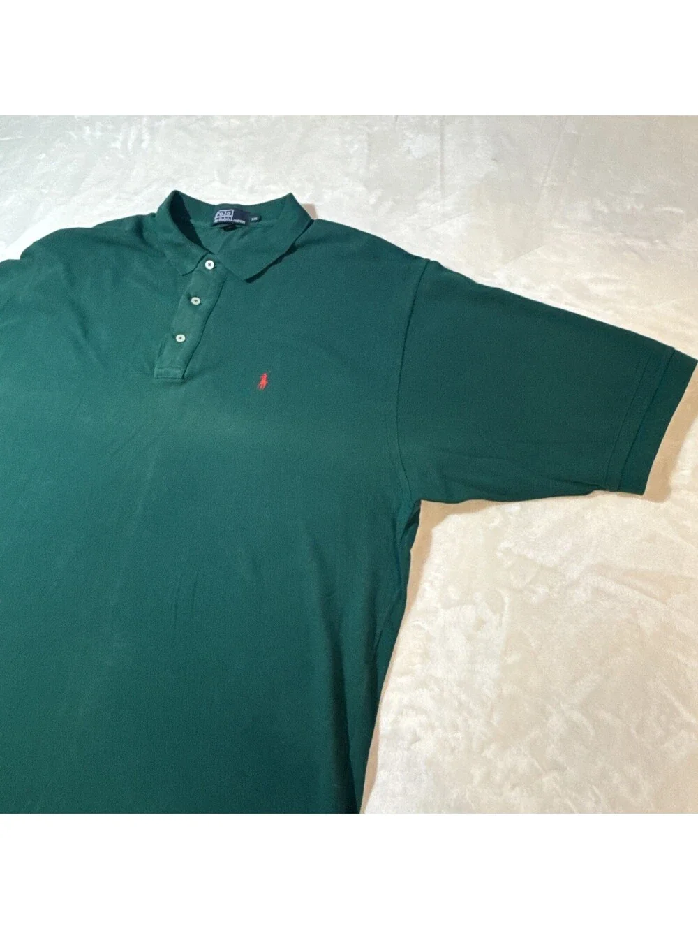 Vintage Polo Ralph Lauren Polo Shirt Mens XXL Green Cotton Tennis